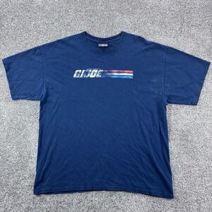 Vintage Y2K GI‎ Joe Shirt Mens XL Navy Blue A Real American Hero Movie Soldier